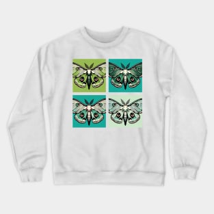 Pop Moth Art - Cool Insect Crewneck Sweatshirt